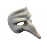 Venetian Long Nose Mask - White