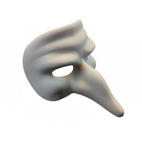 Venetian Long Nose Mask - White