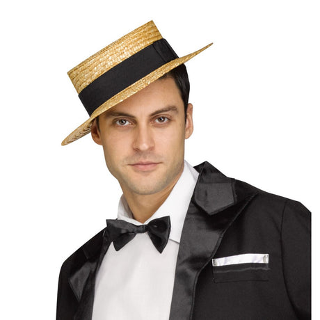 STRAW HAT and BOW TIE - One Size