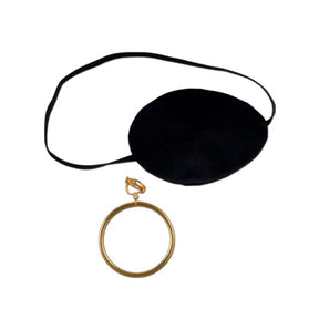 Pirate Eye Patch and gold Earring