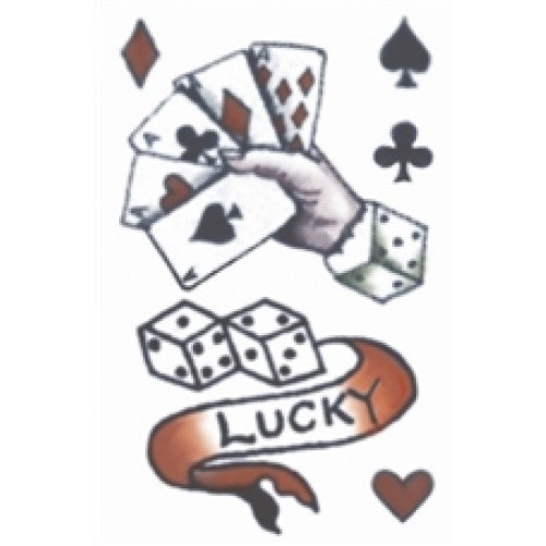 LUCKY Dice Temp Tattoo Vintage 1950 VT-108