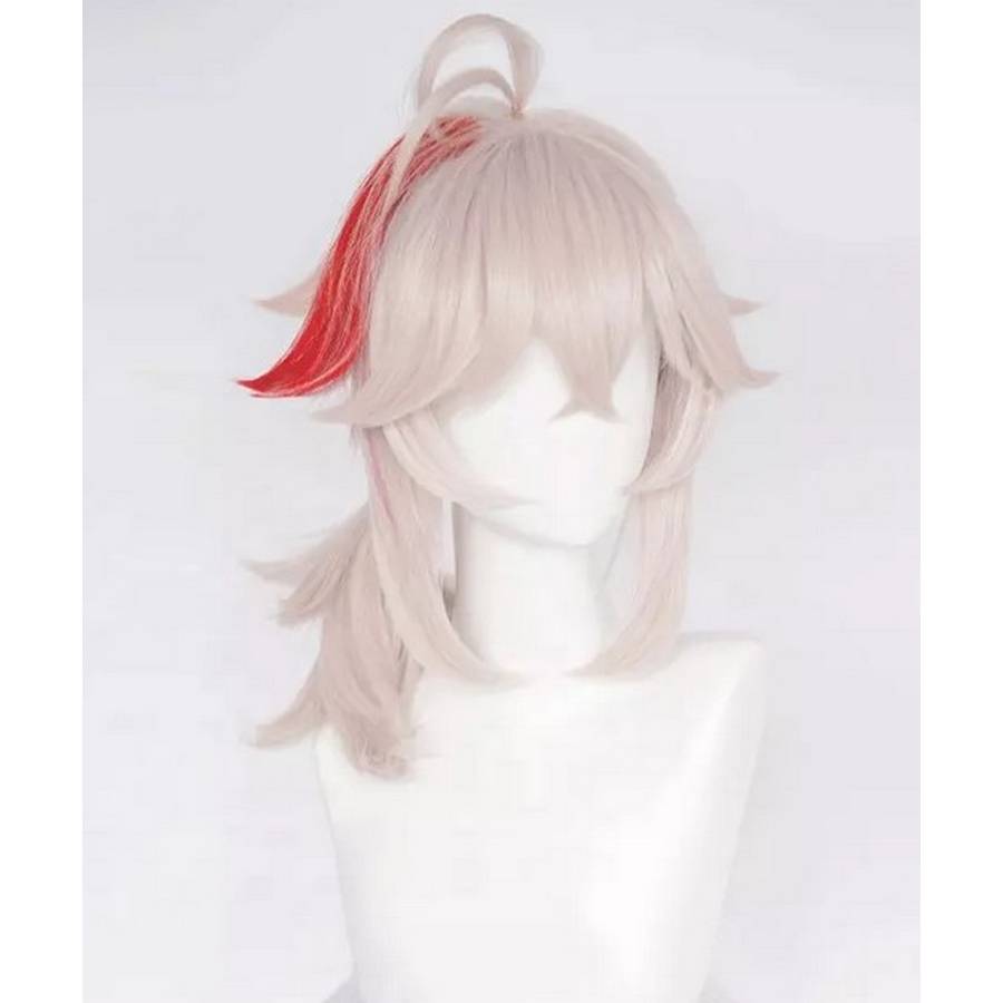 White and red Impact cosplay wig