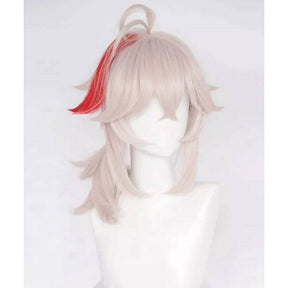 White and red Impact cosplay wig