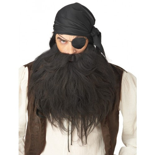 Pirate Beard & Moustache Black