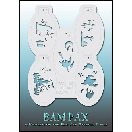 BAM-PAX BABP 3024 Bad Ass Stencil - Haunted Halloween