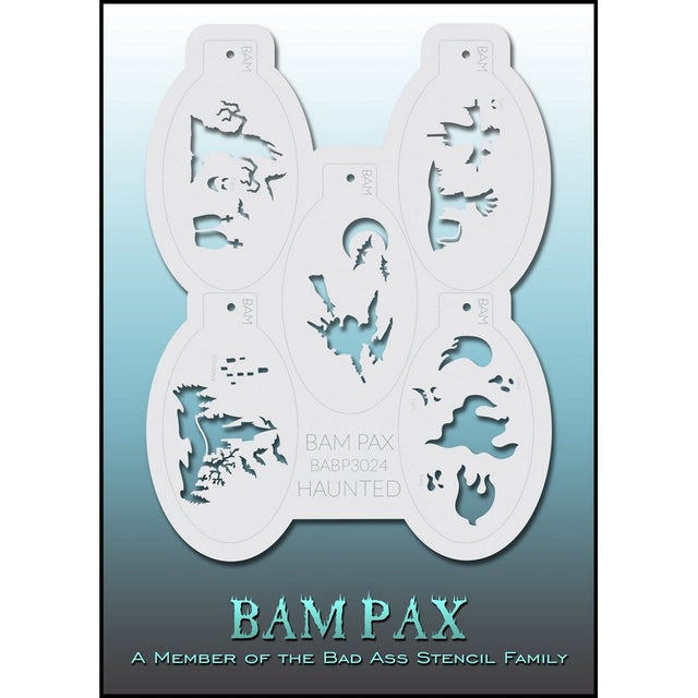 BAM-PAX BABP 3024 Bad Ass Stencil - Haunted Halloween