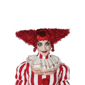Creepy Clown Adult Wig -Red