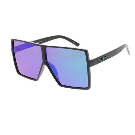 KUSH Oversized Square Frame with Color Mirror Lens glasses Assorted