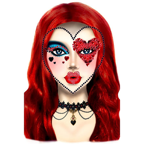 Red Queen Adhesive Face Jewels Sticker