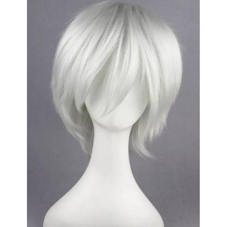 Short silvery white Cosplay Wig
